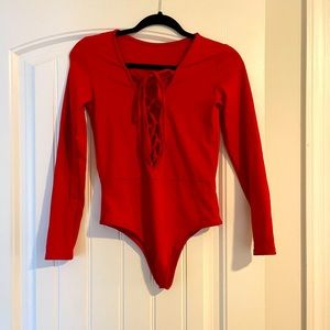 Red bodysuit